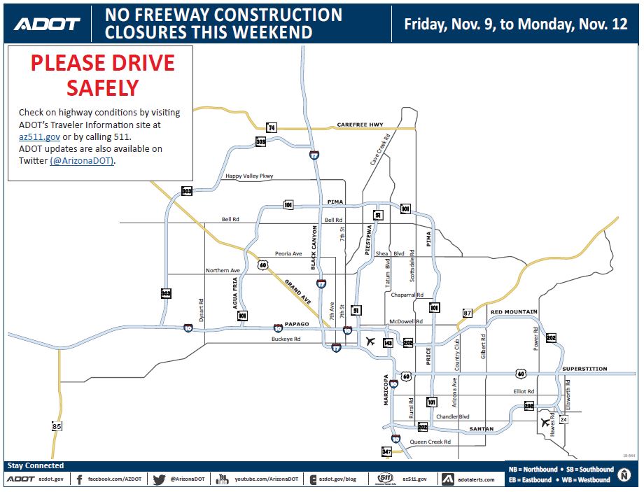 Az Road Closures Map Az 511