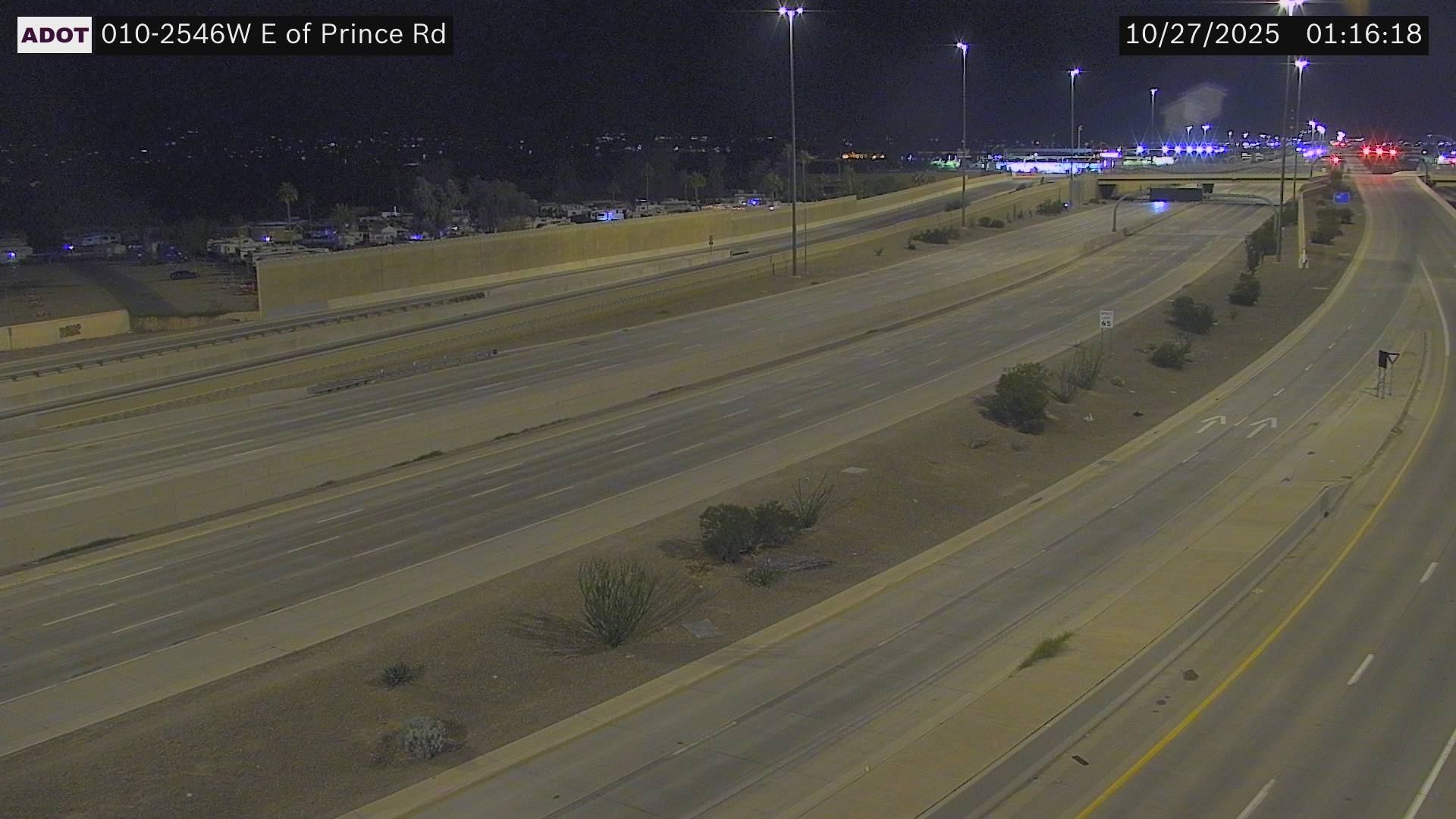 Traffic Cam I-10 WB 254.63 @S of Prince