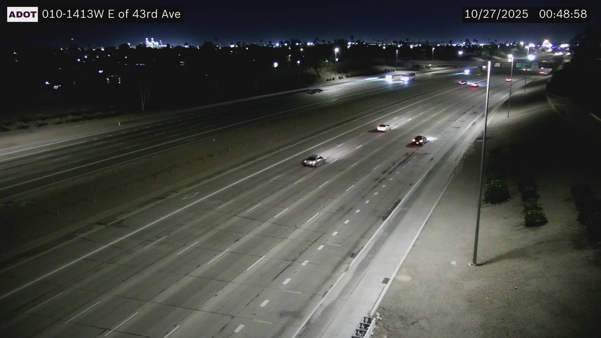 Traffic Cam I-10 WB 141.33 @W of 35th Ave