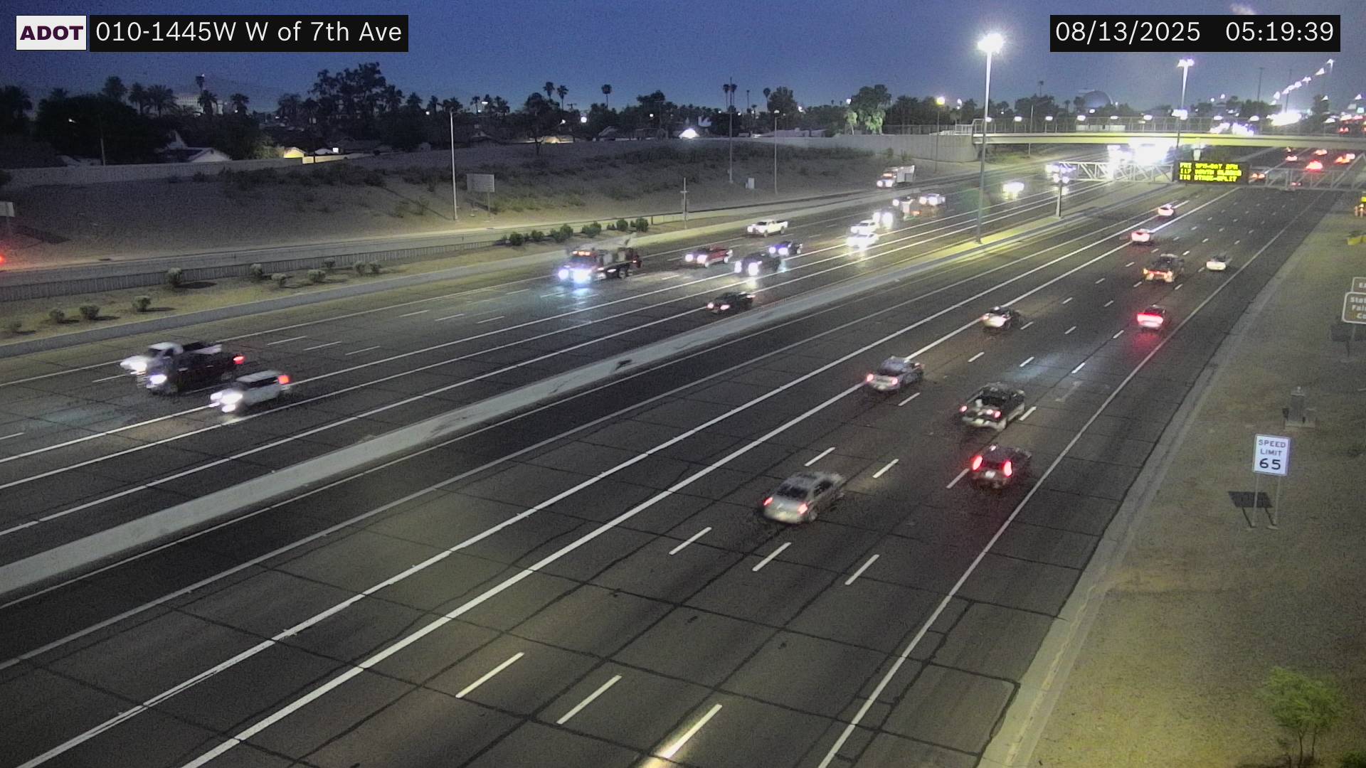 Traffic Cam I-10 WB 144.58 @W of 7th Ave