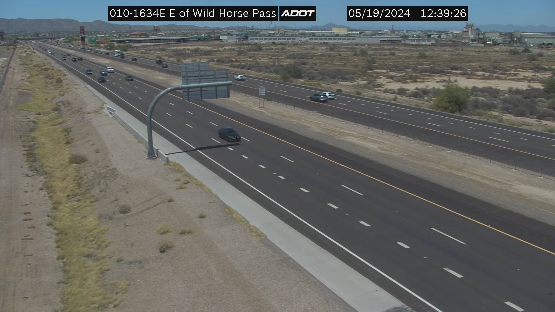 Traffic Cam I-10 EB 163.44 @W of Queen Creek -  Eastbound