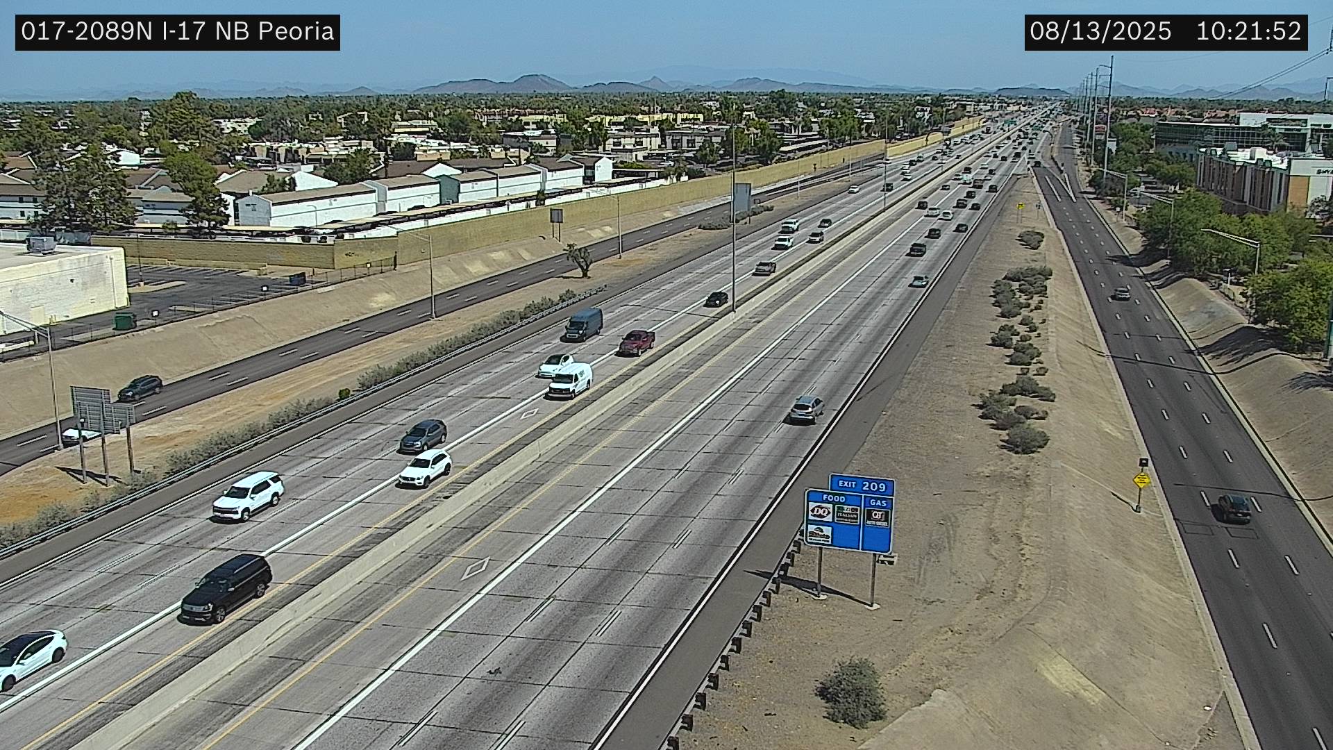 Traffic Cam I-17 NB 208.94 @Peoria -  Northbound