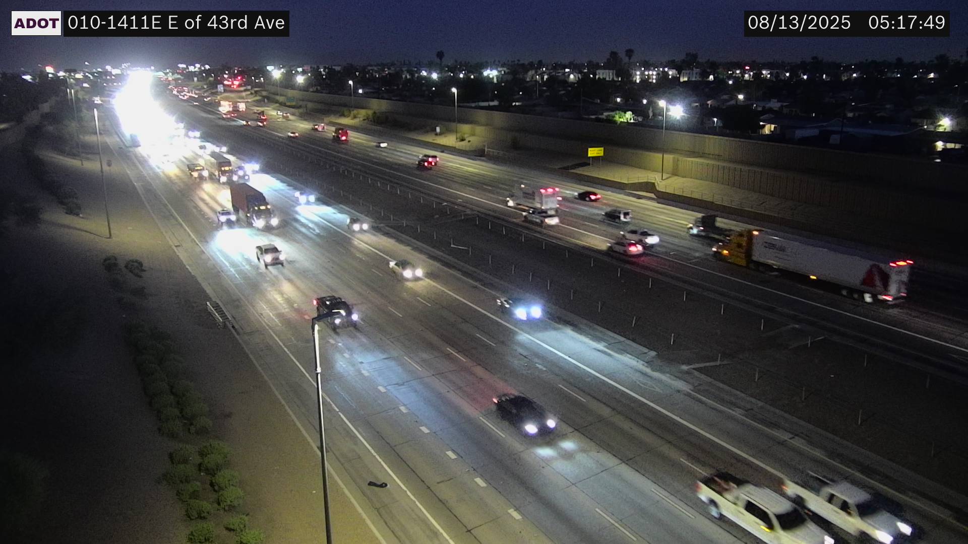 Traffic Cam I-10 EB 141.17 @E of 43rd Ave