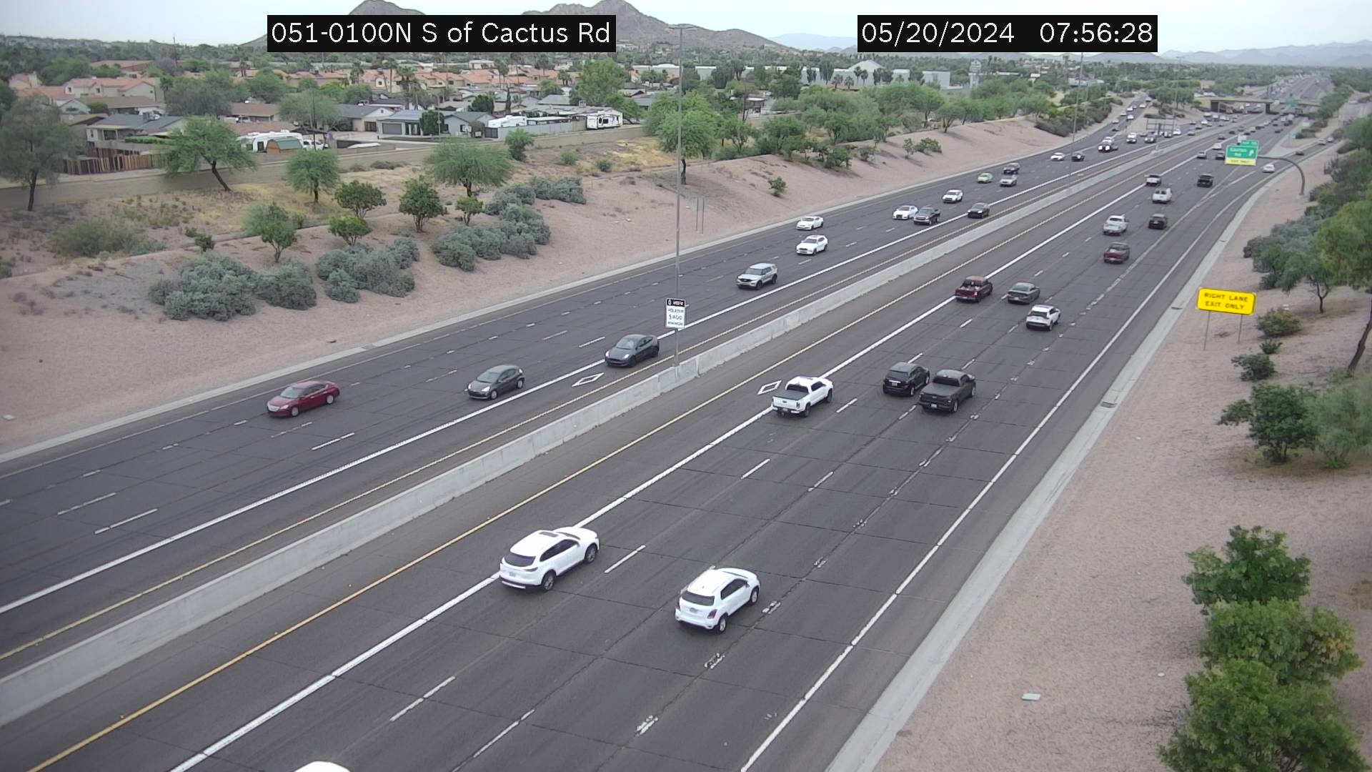 Traffic Cam SR-51 NB 10.09 @S of Cactus