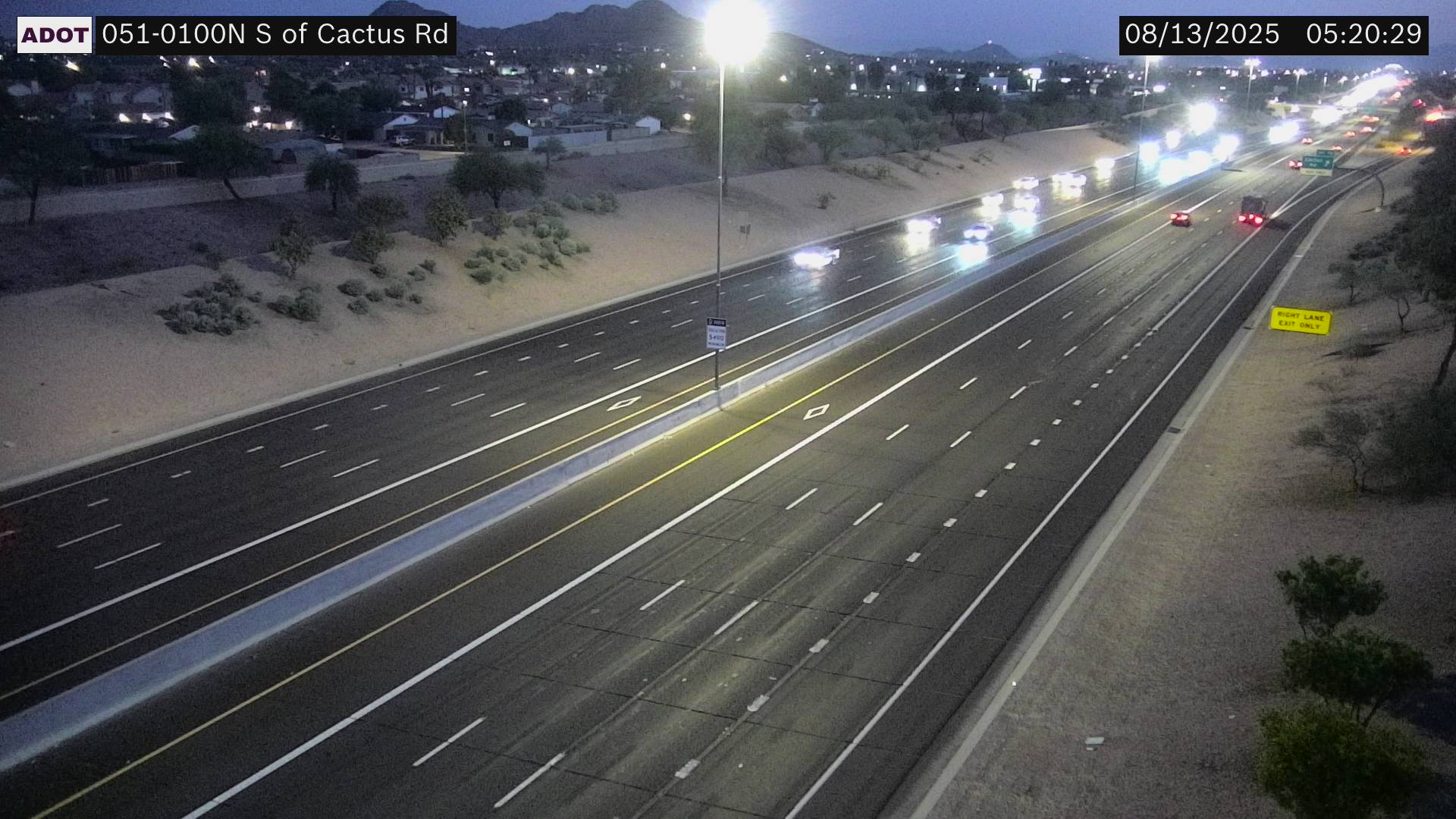 Traffic Cam SR-51 NB 10.09 @S of Cactus