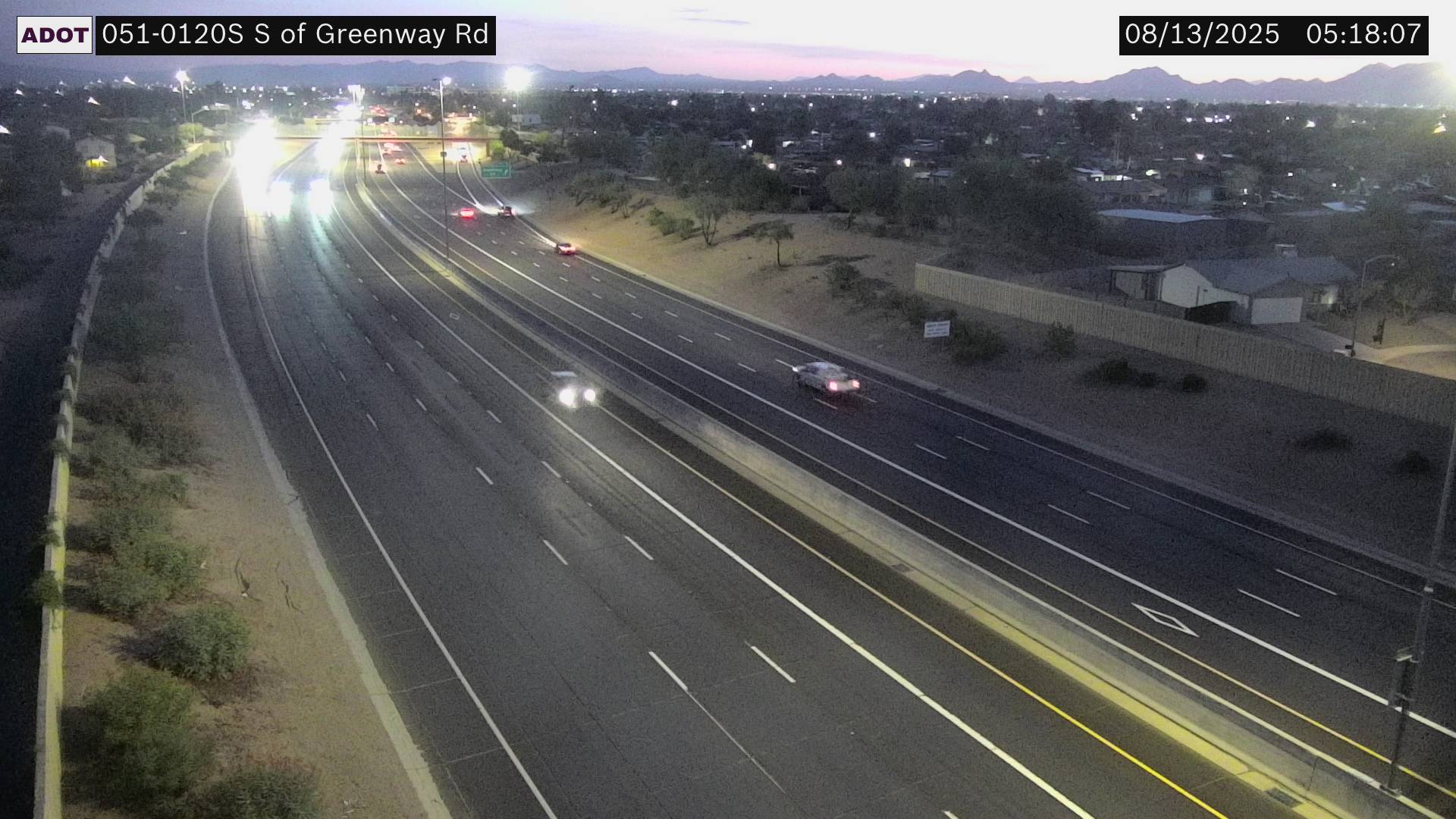 Traffic Cam SR-51 SB 12.06 @S of Greenway