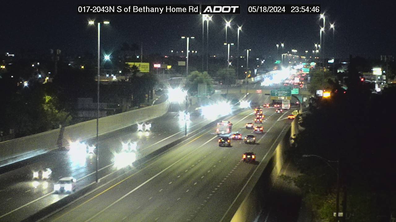 Traffic Cam I-17 NB 204.36 @S of Bethany Home