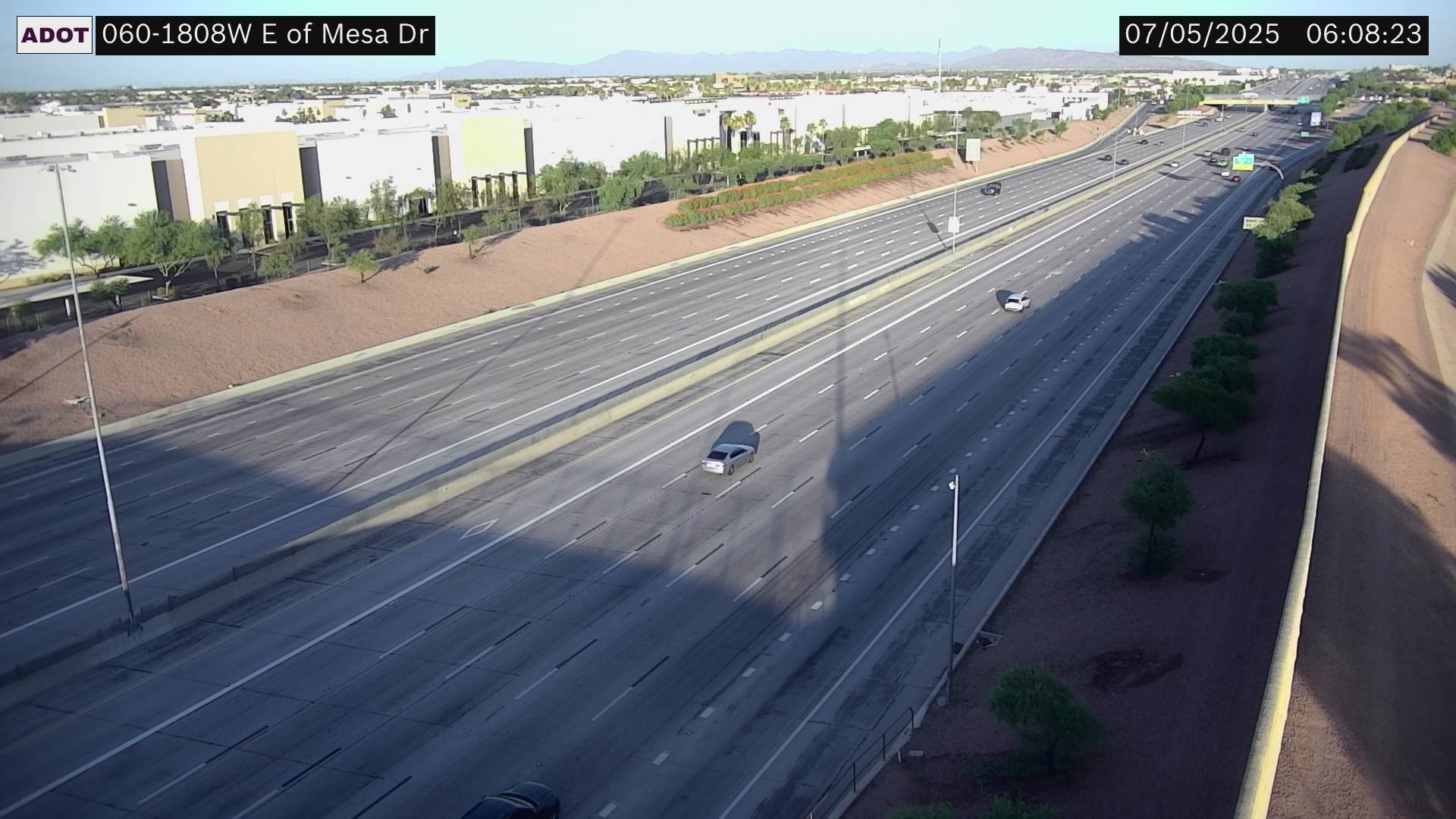 Traffic Cam US-60 WB 180.84 @E of Mesa -  Westbound