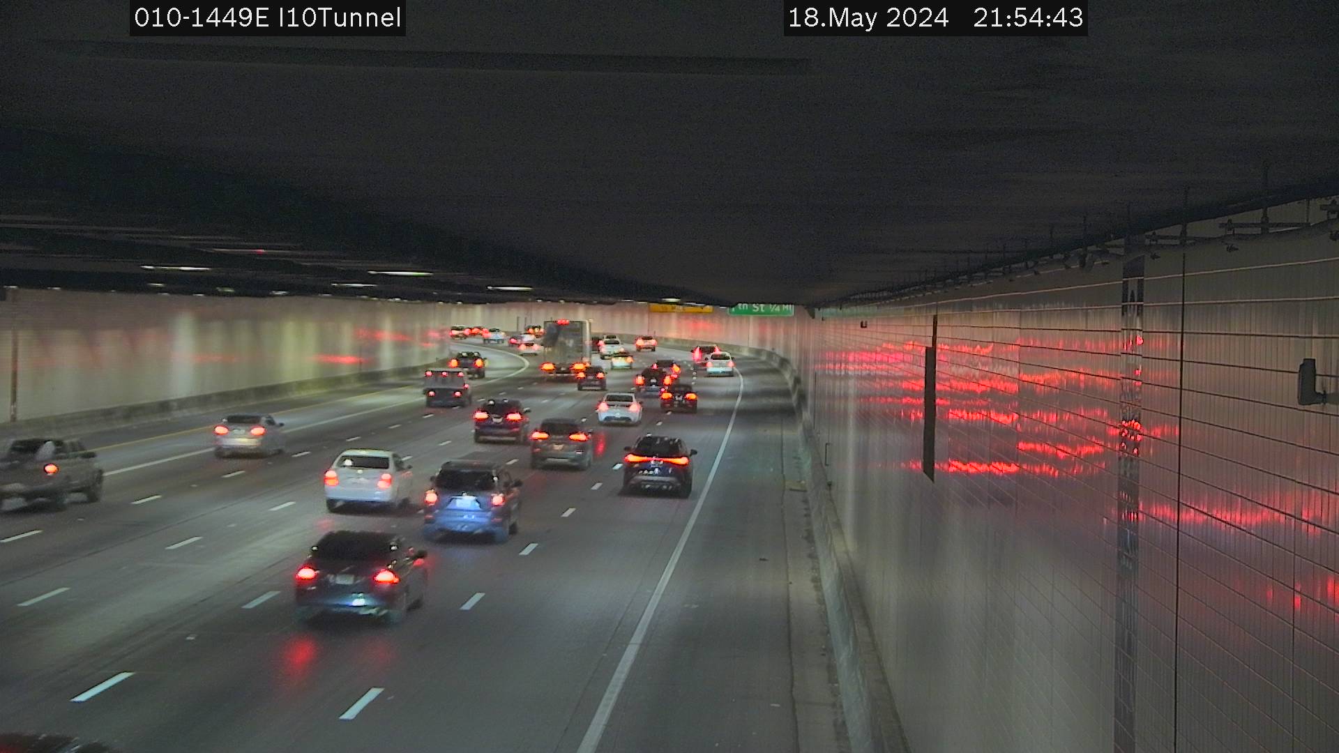 Traffic Cam I-10 EB  144.95 @Tunnel