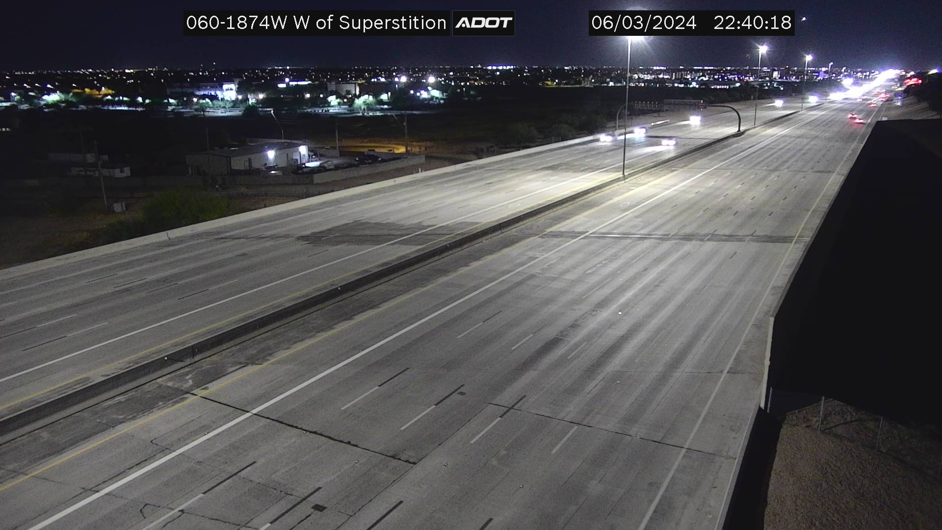 Traffic Cam US-60 WB 187.49 @W of Superstition 