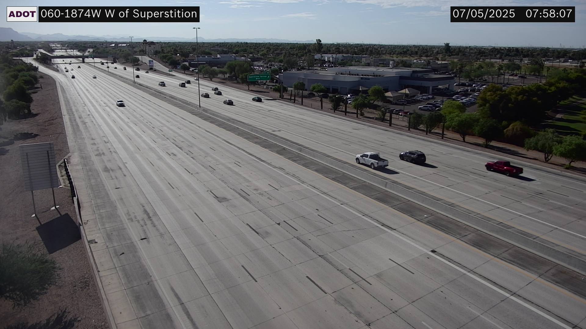 Traffic Cam US-60 WB 187.49 @W of Superstition 