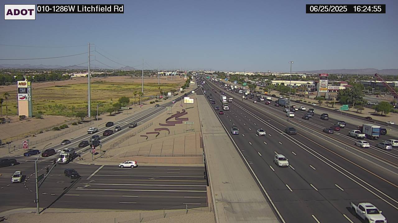 Traffic Cam I-10 WB 128.66 @Litchfield Rd