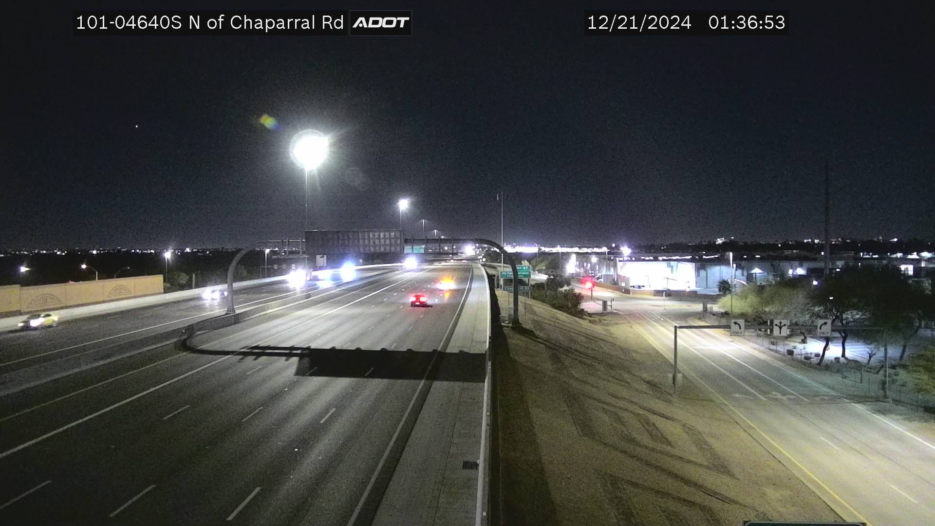 Traffic Cam L-101 SB 46.40 @N of Chaparral -  Southbound