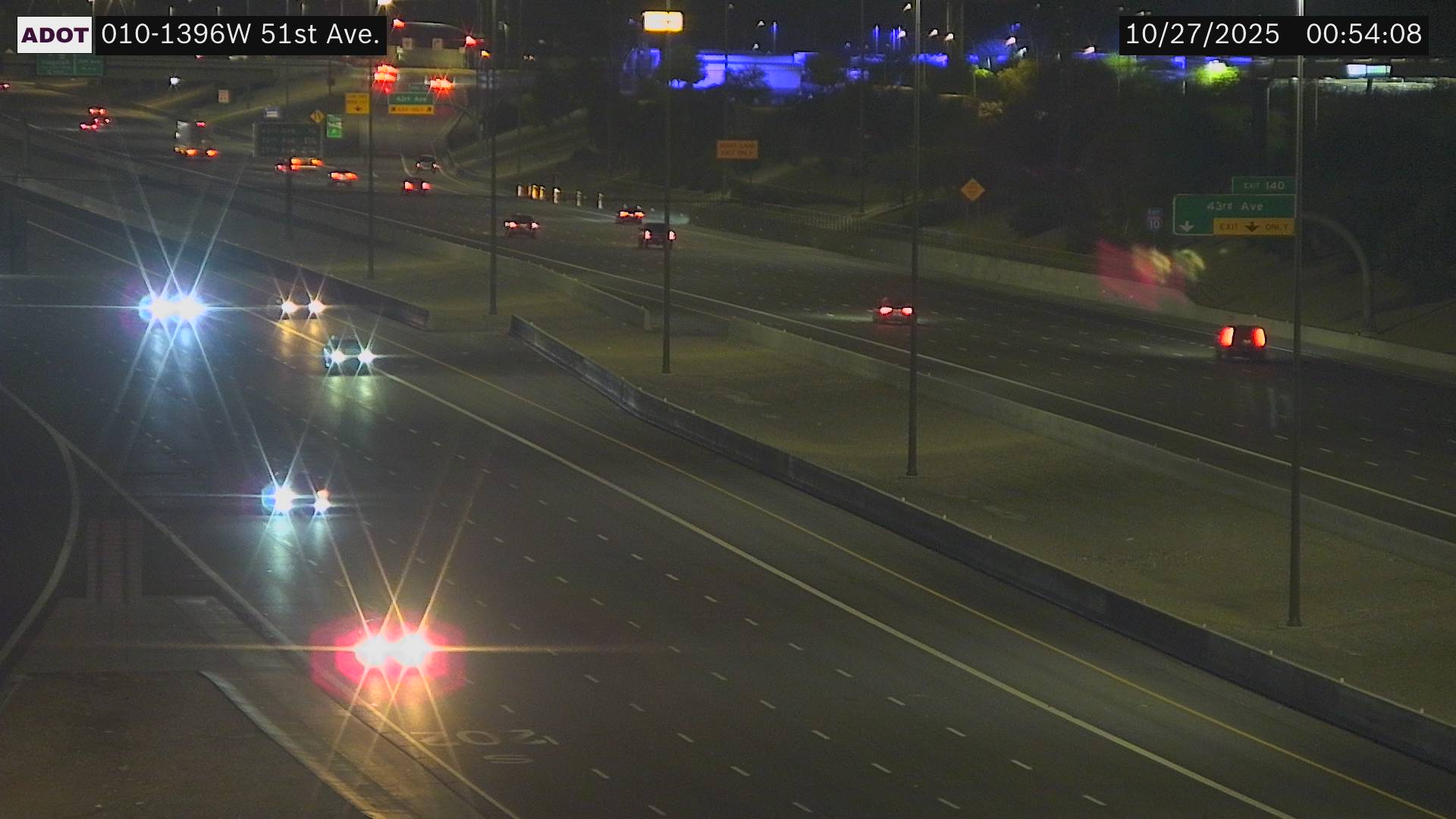 Traffic Cam I-10 WB 140.17 @51st ave