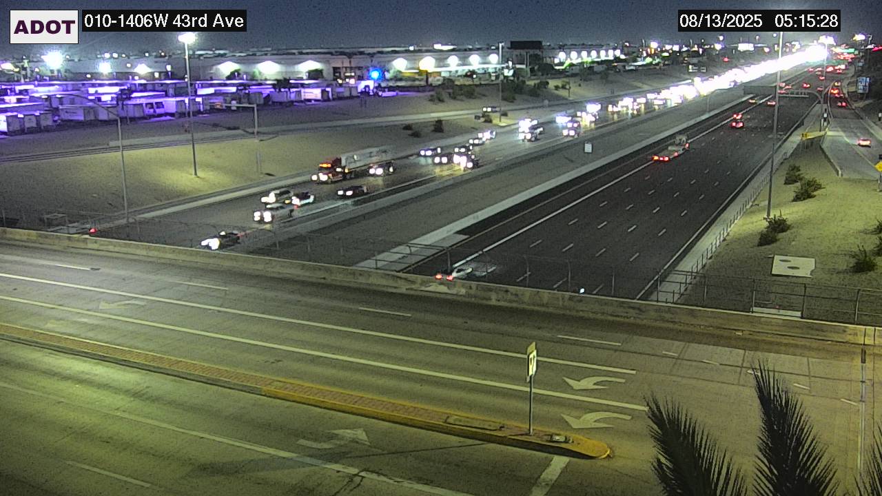 Traffic Cam I-10 WB 140.66 @43rd ave