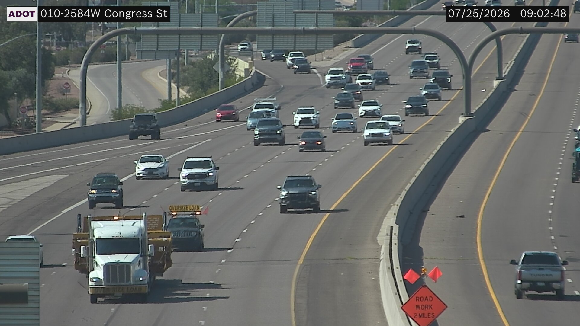 Live AZ511 Verkehrskamera: SR-51 NB 1.00 @N of McDowell Rd