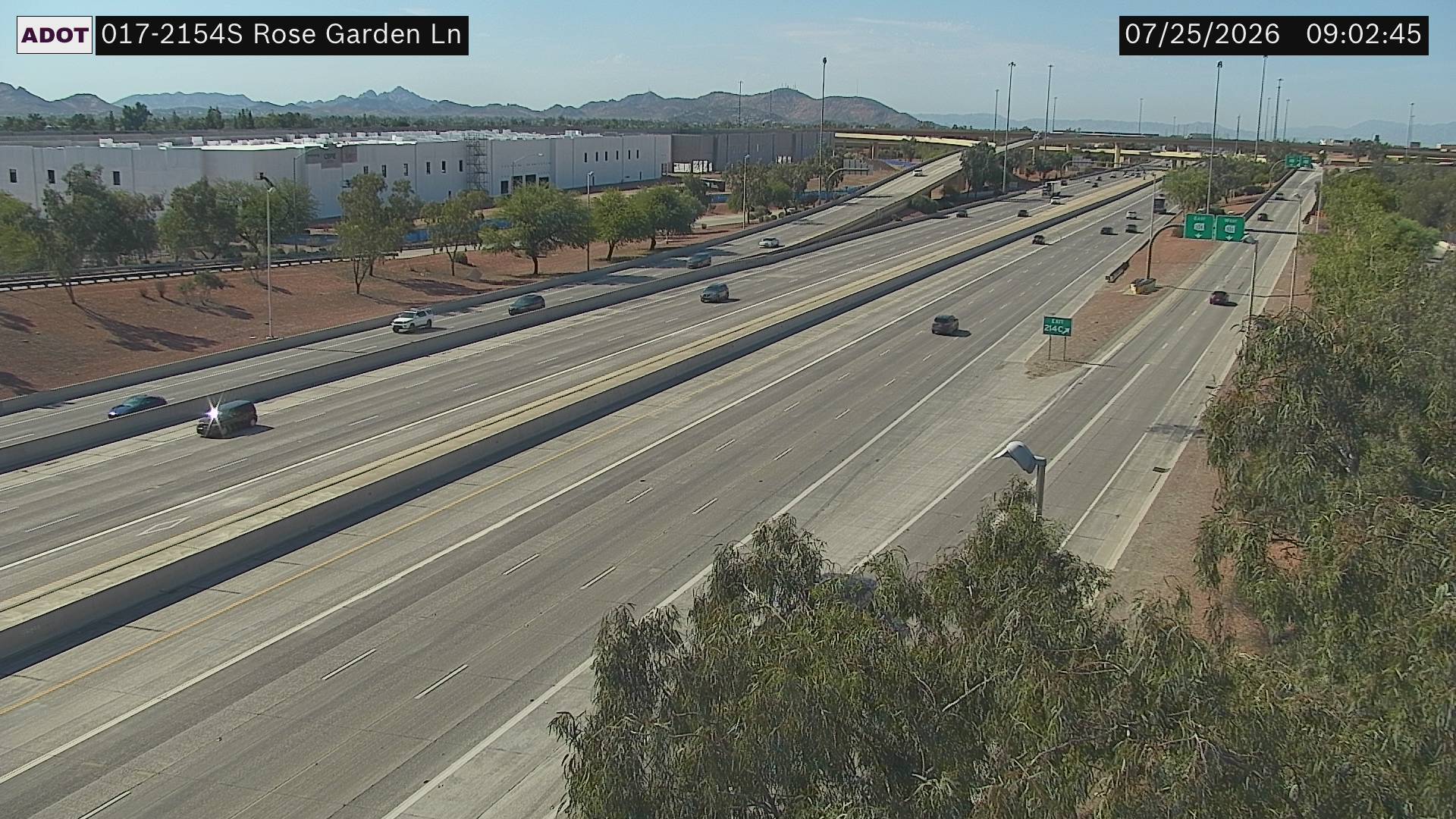 Live AZ511 Verkehrskamera: US-60 WB 187.40 @W of Superstition