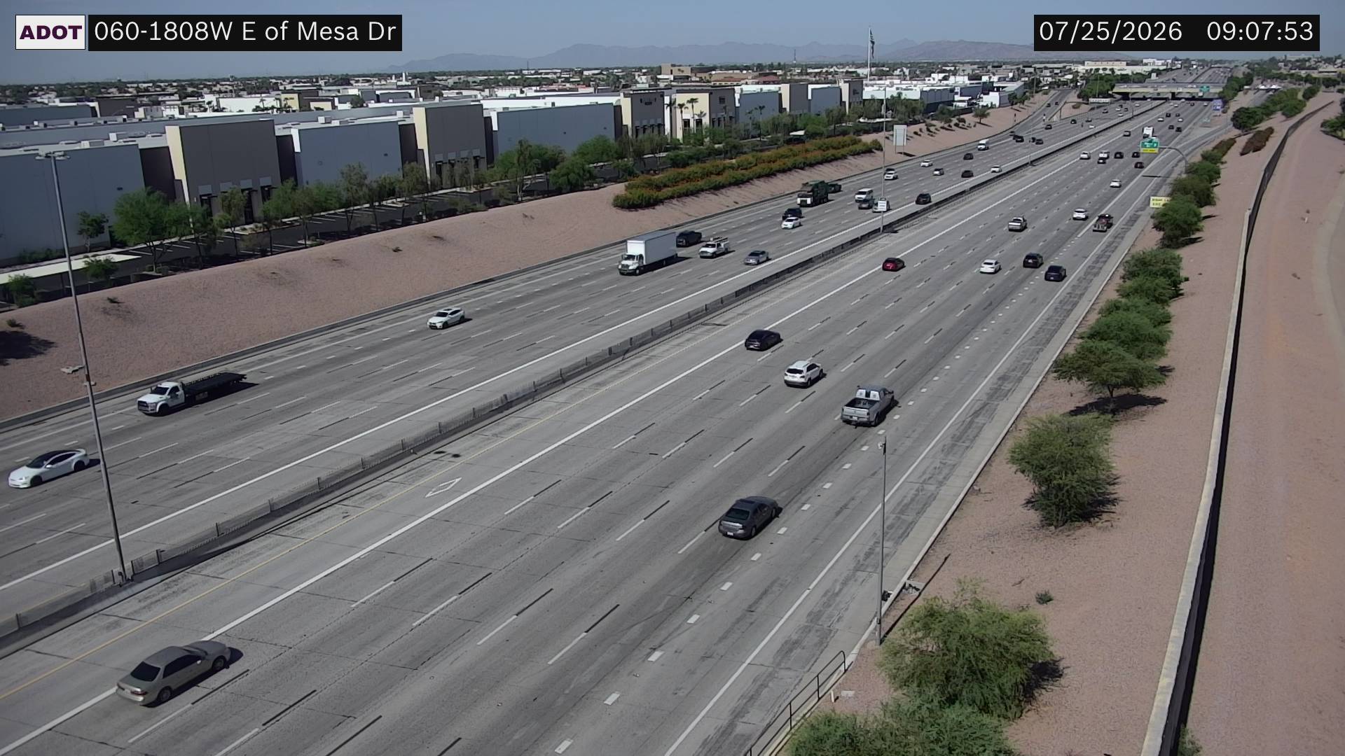 Live AZ511 traffic camera: SR-101 EB 33.90 @W of Scottsdale Rd